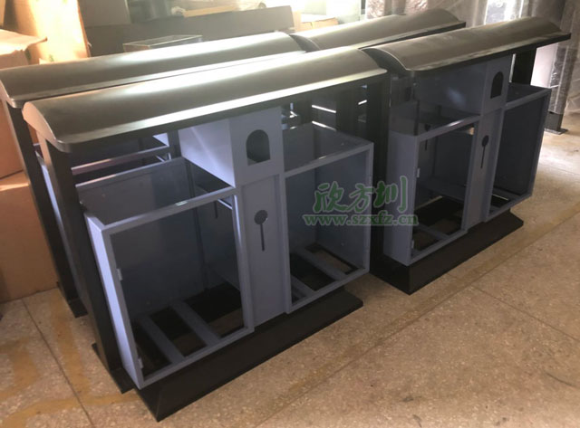 戶(hù)外鋼木分類(lèi)垃圾桶廠家生產(chǎn)圖