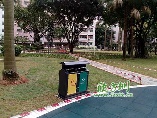 韶關(guān)機關(guān)鋼制垃圾桶,欣方圳量身定做